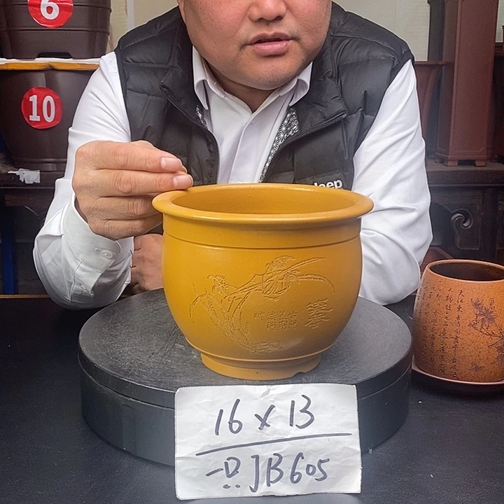 紫砂花盆货号一只JB605