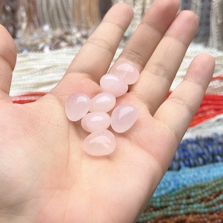 未镶嵌玛瑙/玉髓珠宝半成品5个15mm左右粉晶屁桃