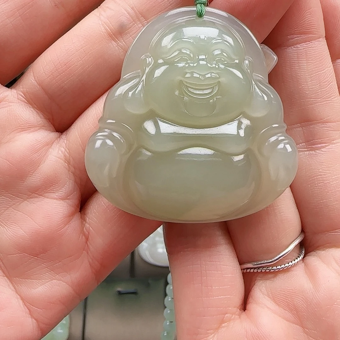 和田玉银S925镀金镶嵌颈饰