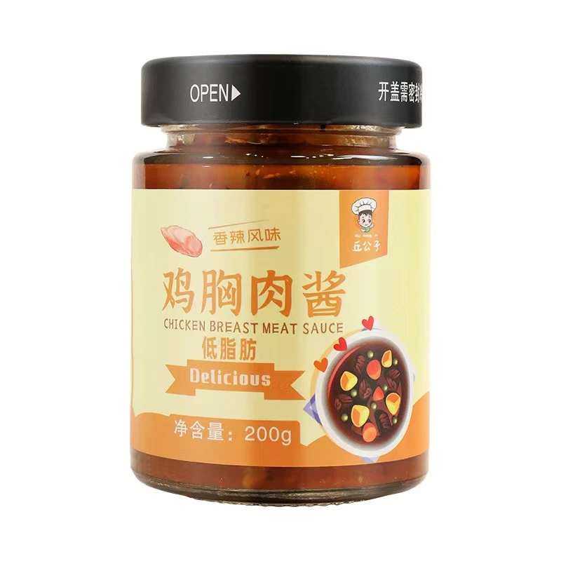 低脂鸡胸肉酱包邮拌面拌饭鲜椒酱下饭菜酱料下饭酱拌饭酱拌面酱