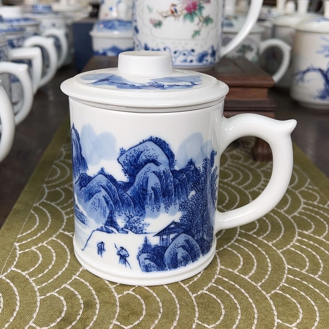 风**线景德镇陶瓷高温陶瓷办公杯