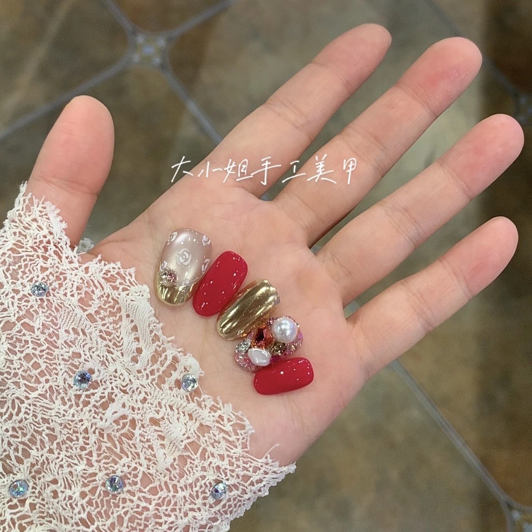 【达令】477大小姐 高端手工穿戴甲10片