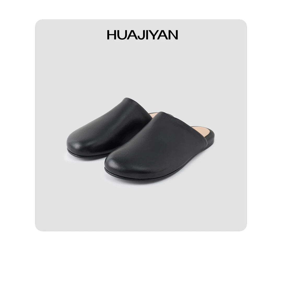 华吉言/HUAJIYAN【配饰系列】甄选羊皮面里简约经典勃肯拖鞋