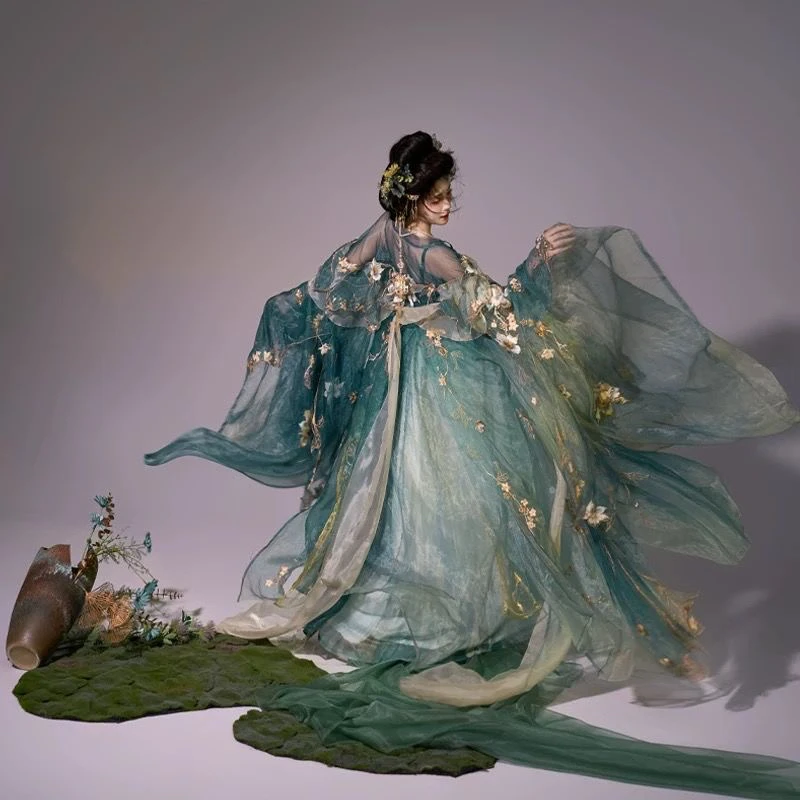 汉服女桂花汉元素【金桂】改良重工刺绣唐制齐胸诃子裙