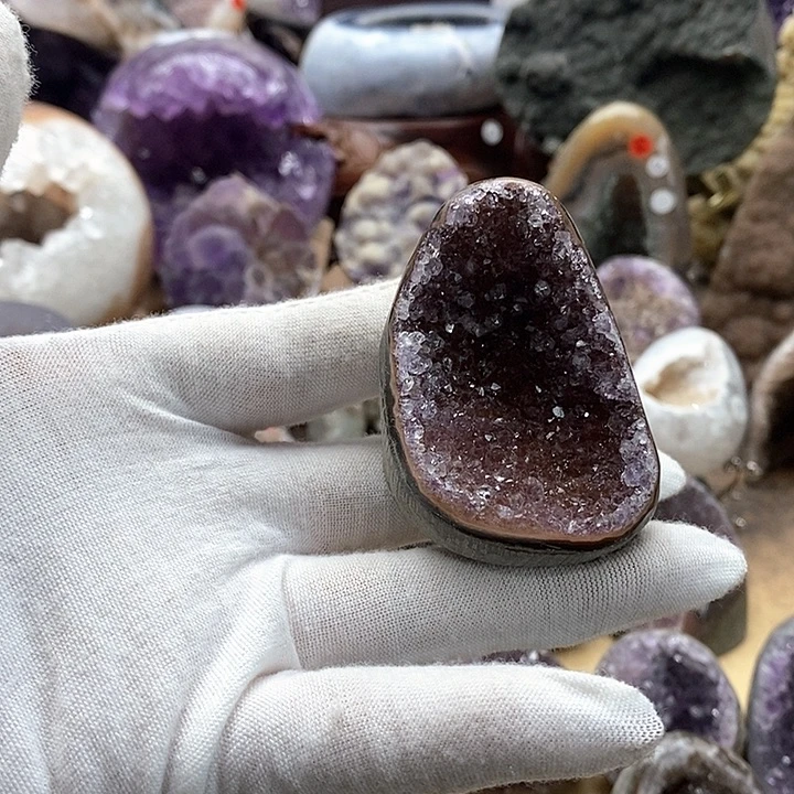 水晶珠宝半成品18K金镶嵌晶镇58