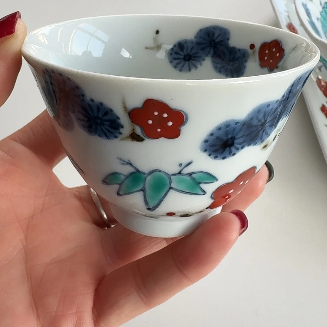 瓷片德七窑手绘小仙茶杯110毫升