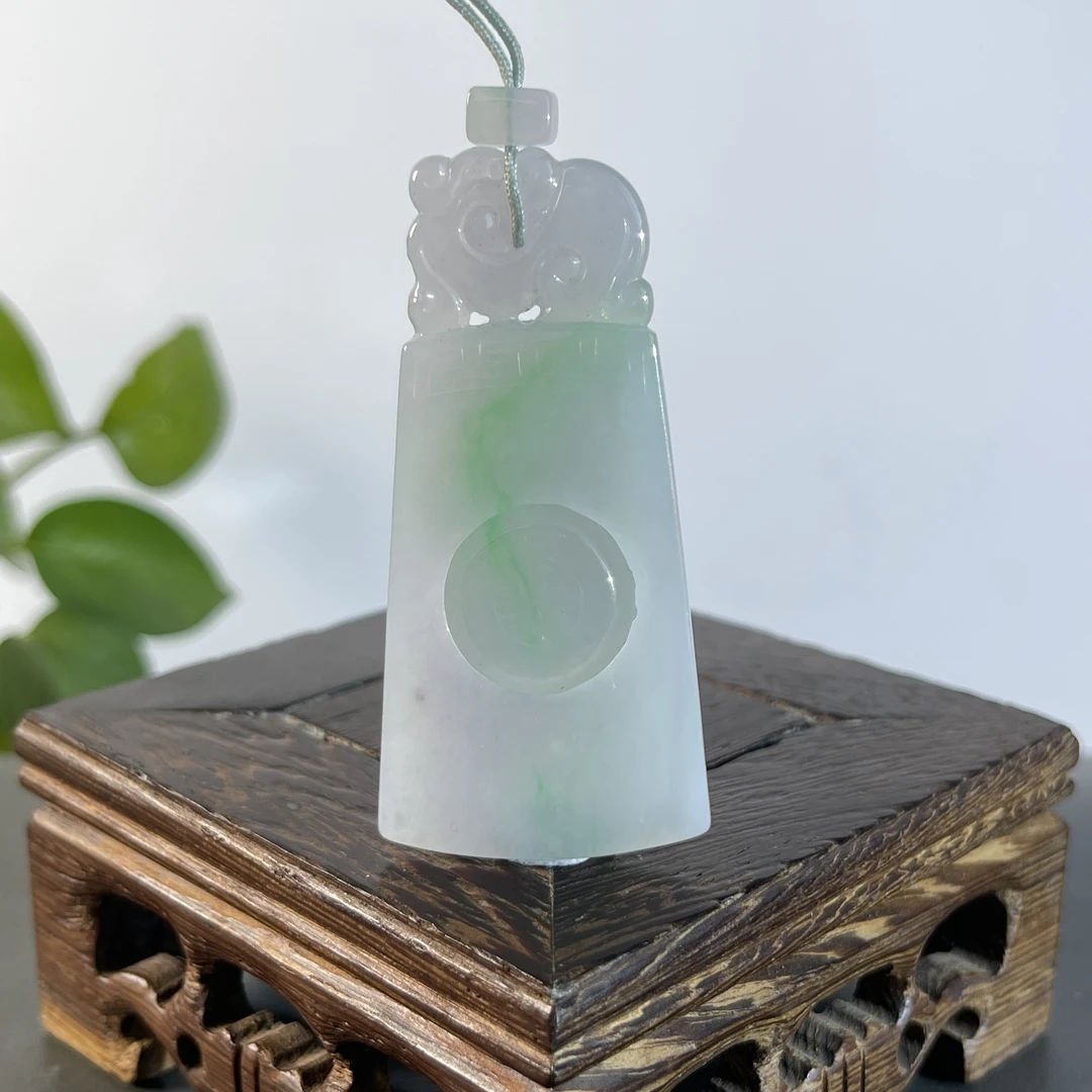 JXA28-123   天然缅甸翡翠A货  仿古牌