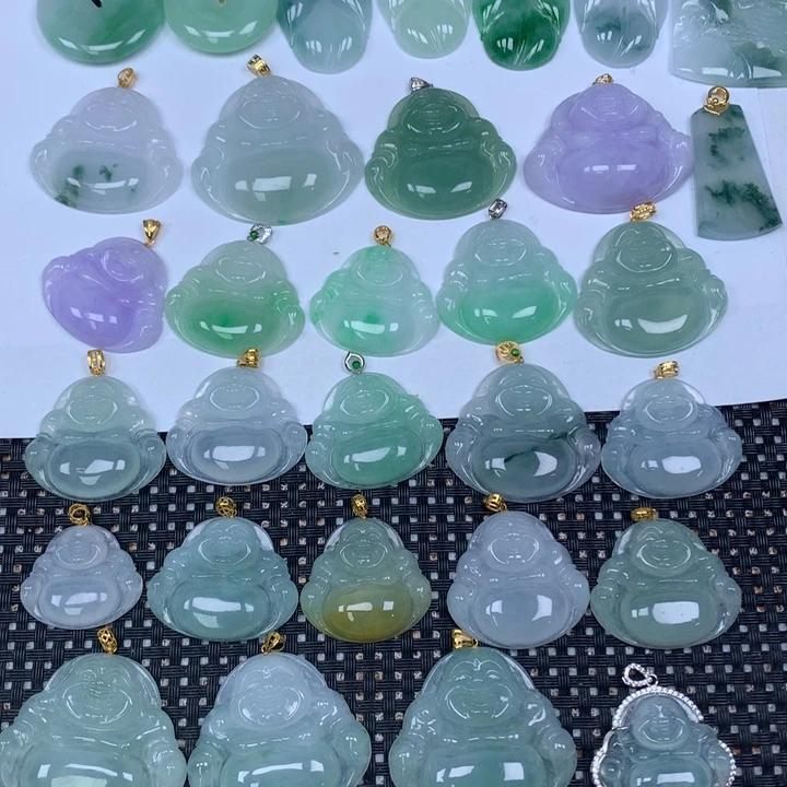 翡翠未镶嵌颈饰天然