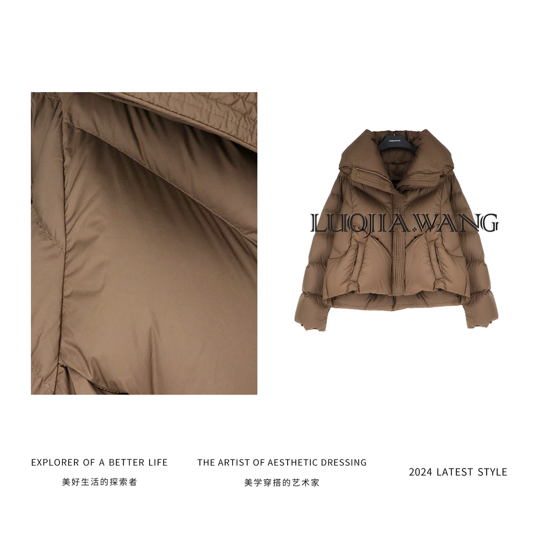 LUOJIAWANG【11/14】时髦高级质感短款大翻领设计款鹅绒服