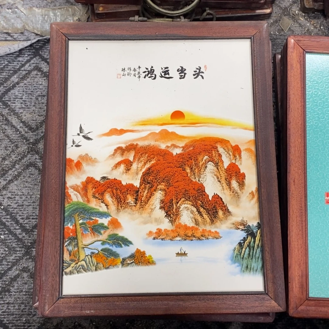 瓷37*28 景德镇瓷板画柴窑烧制