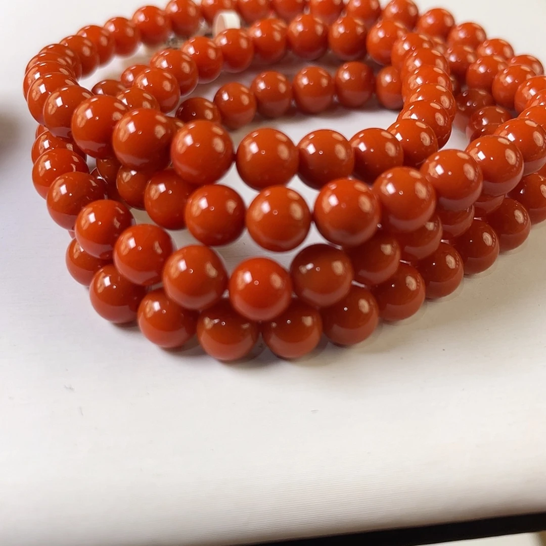 南红玛瑙未镶嵌手链6mm+
