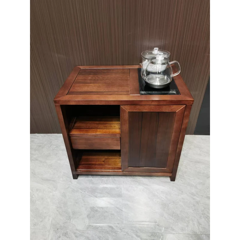 全实木茶水柜一体茶几小户型移动阳台客厅