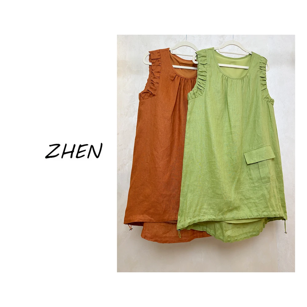 【ZHEN】25K00695 2025新款时尚气质修身显瘦小众设计连衣裙女