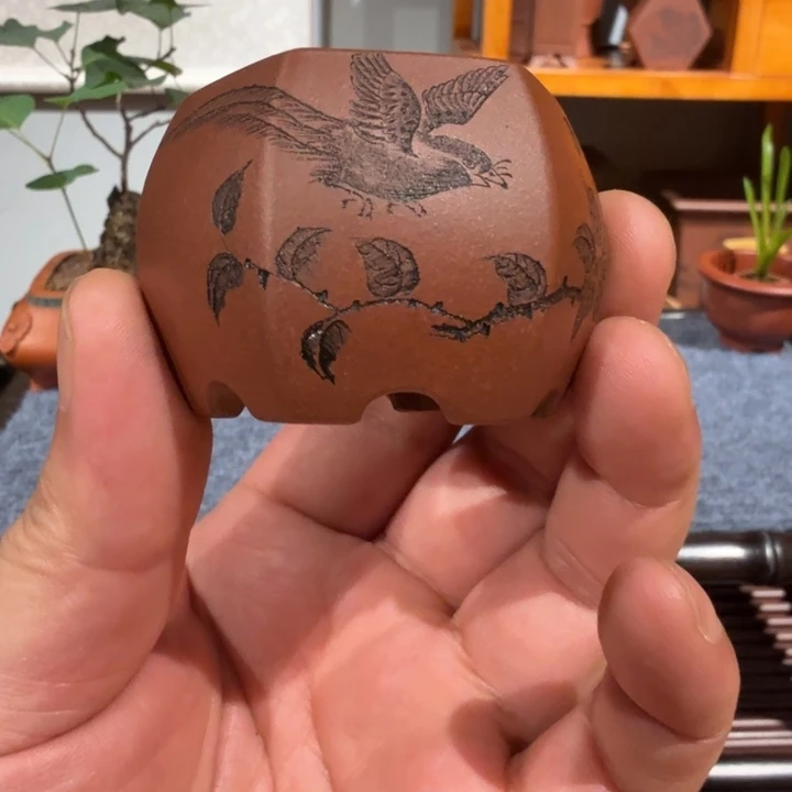 奔***人紫砂花盆原矿紫泥