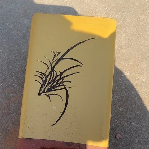 紫砂宜紫砂花盆的黄刻绘四方17