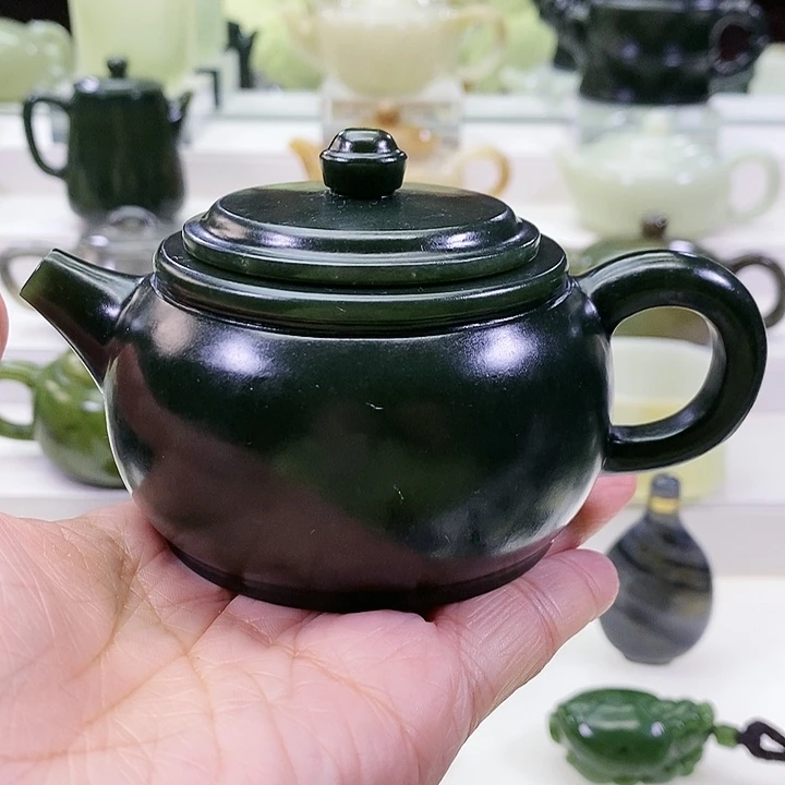 未镶嵌和田玉挂件茶壶170m l