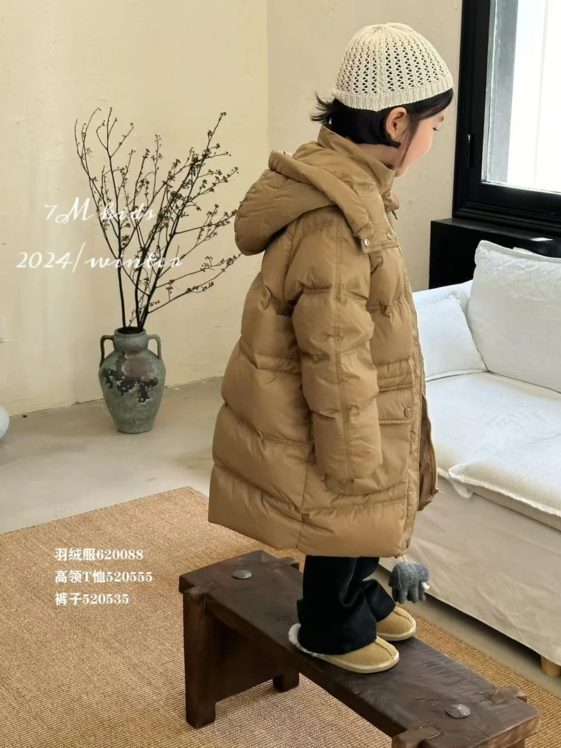 儿童羽绒服加厚连帽冬装上衣外套棉袄潮
