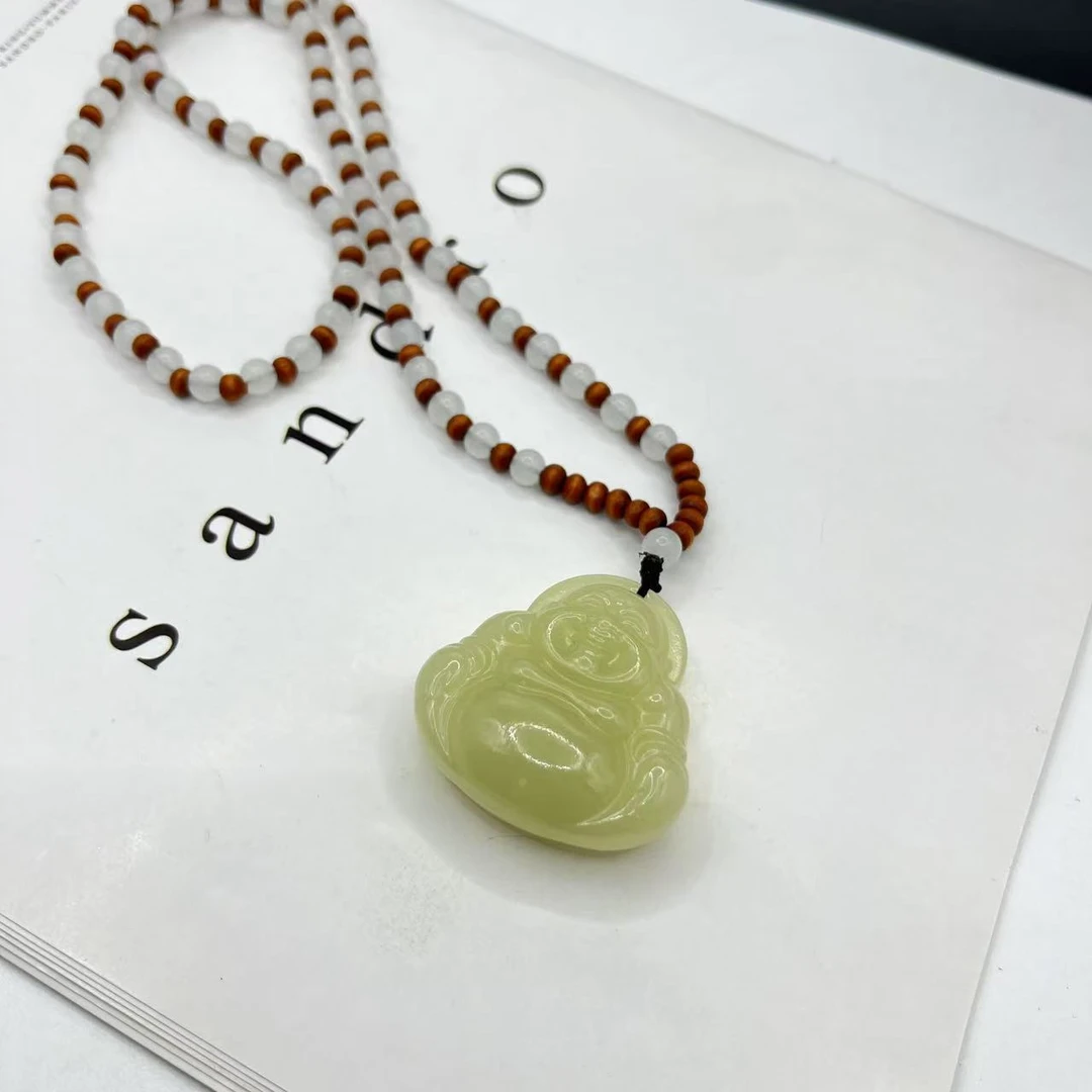 天然玉石 双面精雕佛公吊坠 Q164 多样性发货 拍一发一