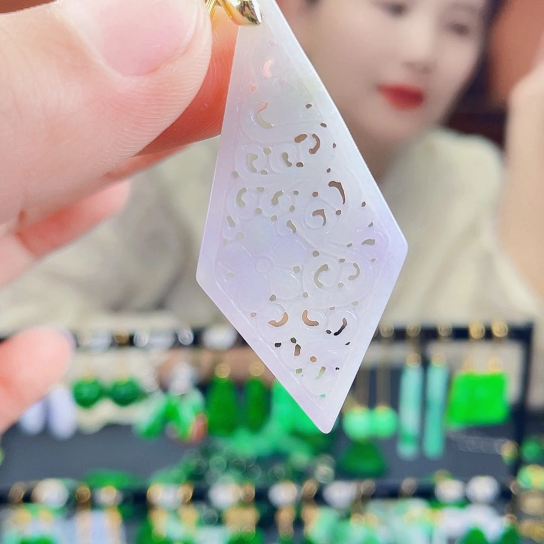 翡翠未镶嵌耳饰饰品