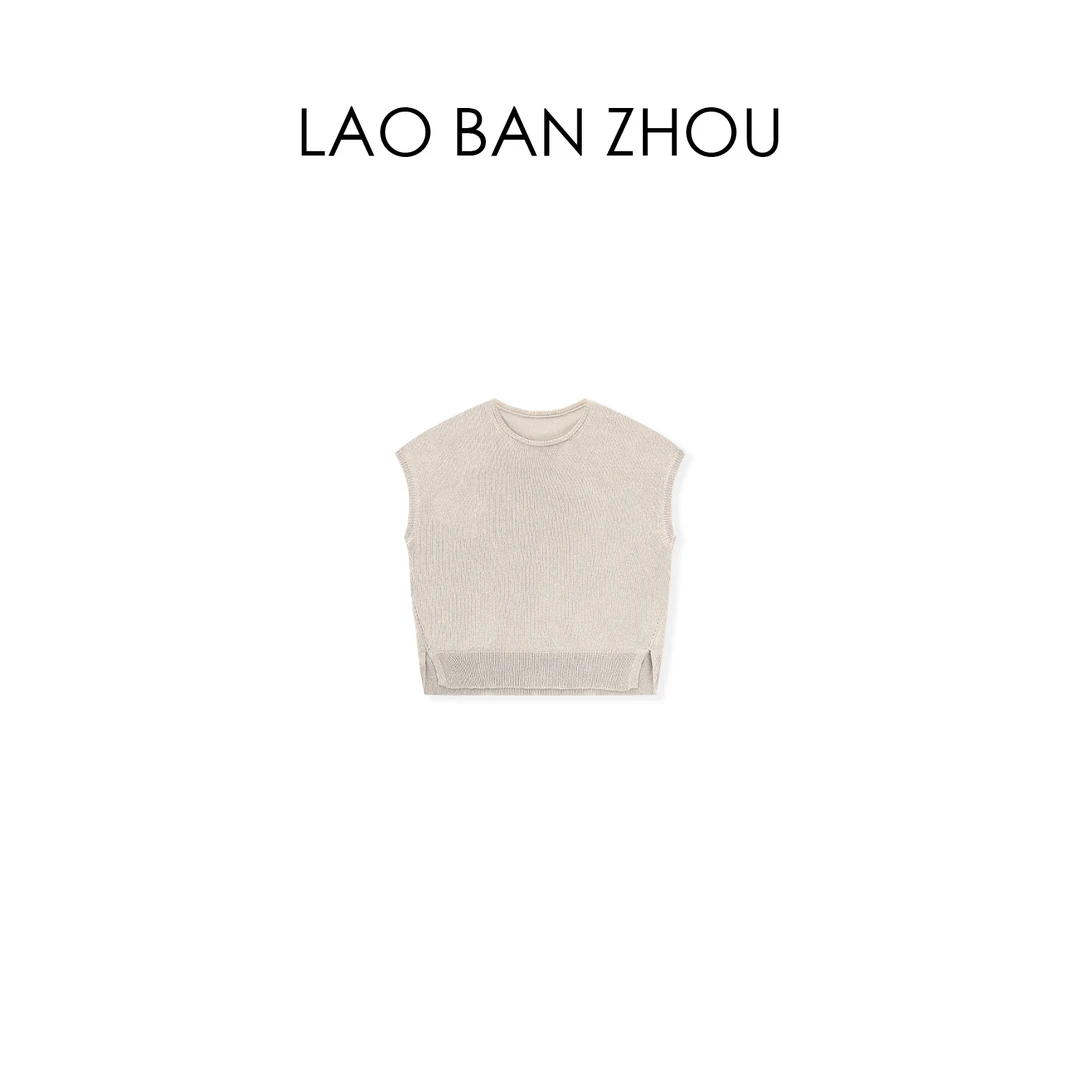 【老板周】舒适慵懒 夏季极简风清爽落肩袖上衣