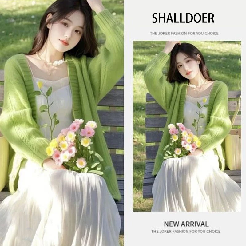 开衫内搭连衣群两件套女装2025年春秋季小清新套装时尚韩式高级感