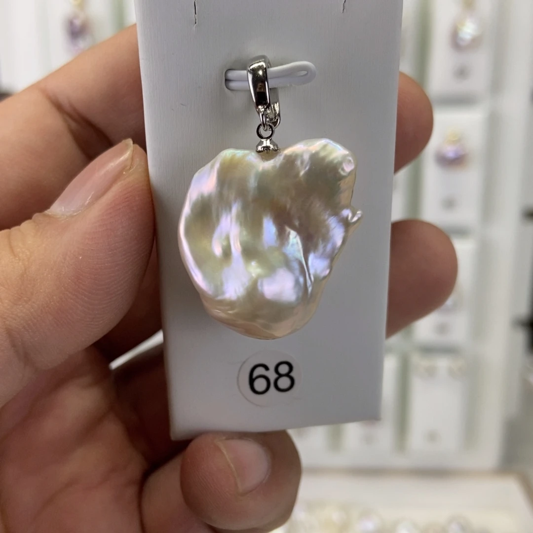 合金吊坠(不含链)淡水珍珠