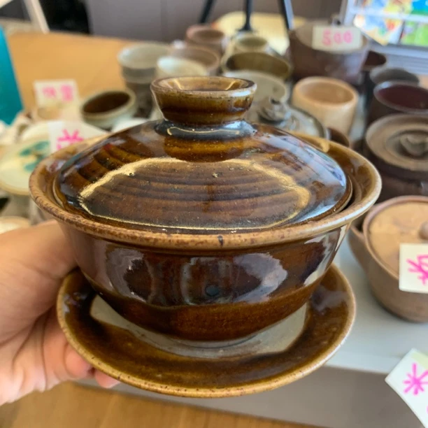 盖碗，自然古朴，粗陶，大号盖碗，180-200ml