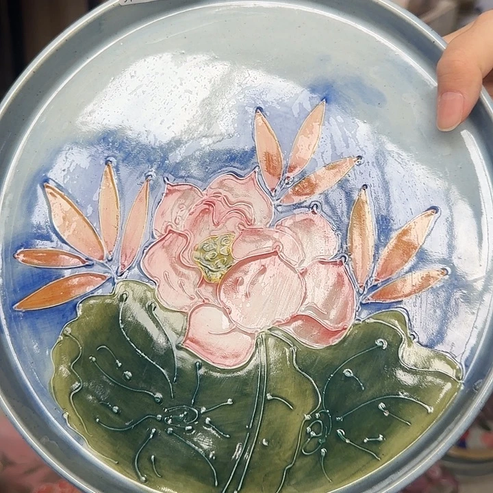 平***乐杯景德镇釉下五彩手绘微瑕