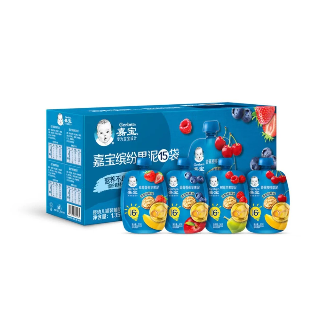 山姆代购嘉宝缤纷果泥宝宝辅食泥水果泥无添加1.35kg