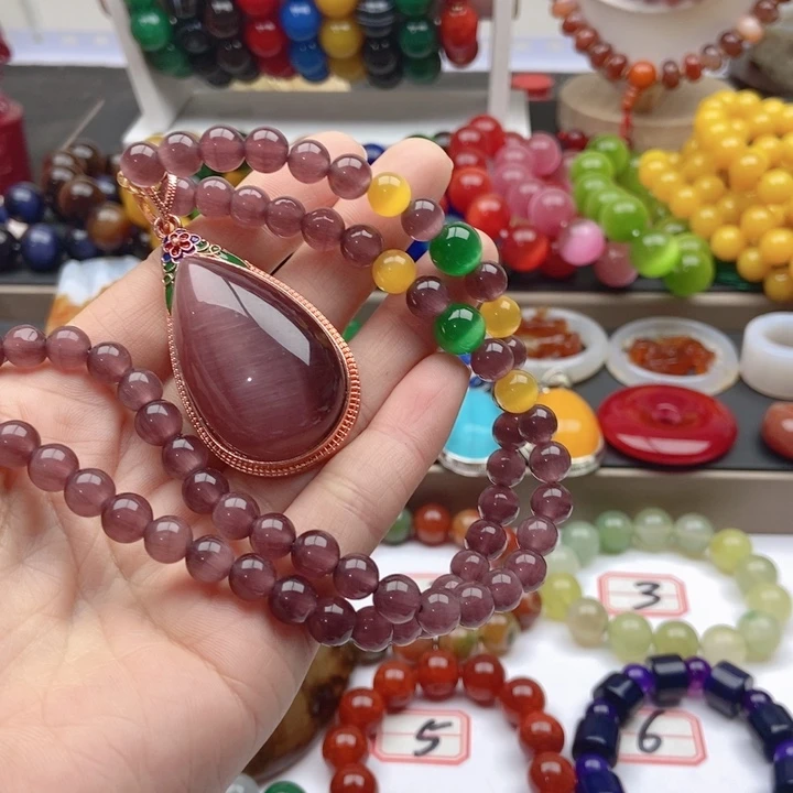 【闪购商品】玛瑙/玉髓未镶嵌手链冷***夜