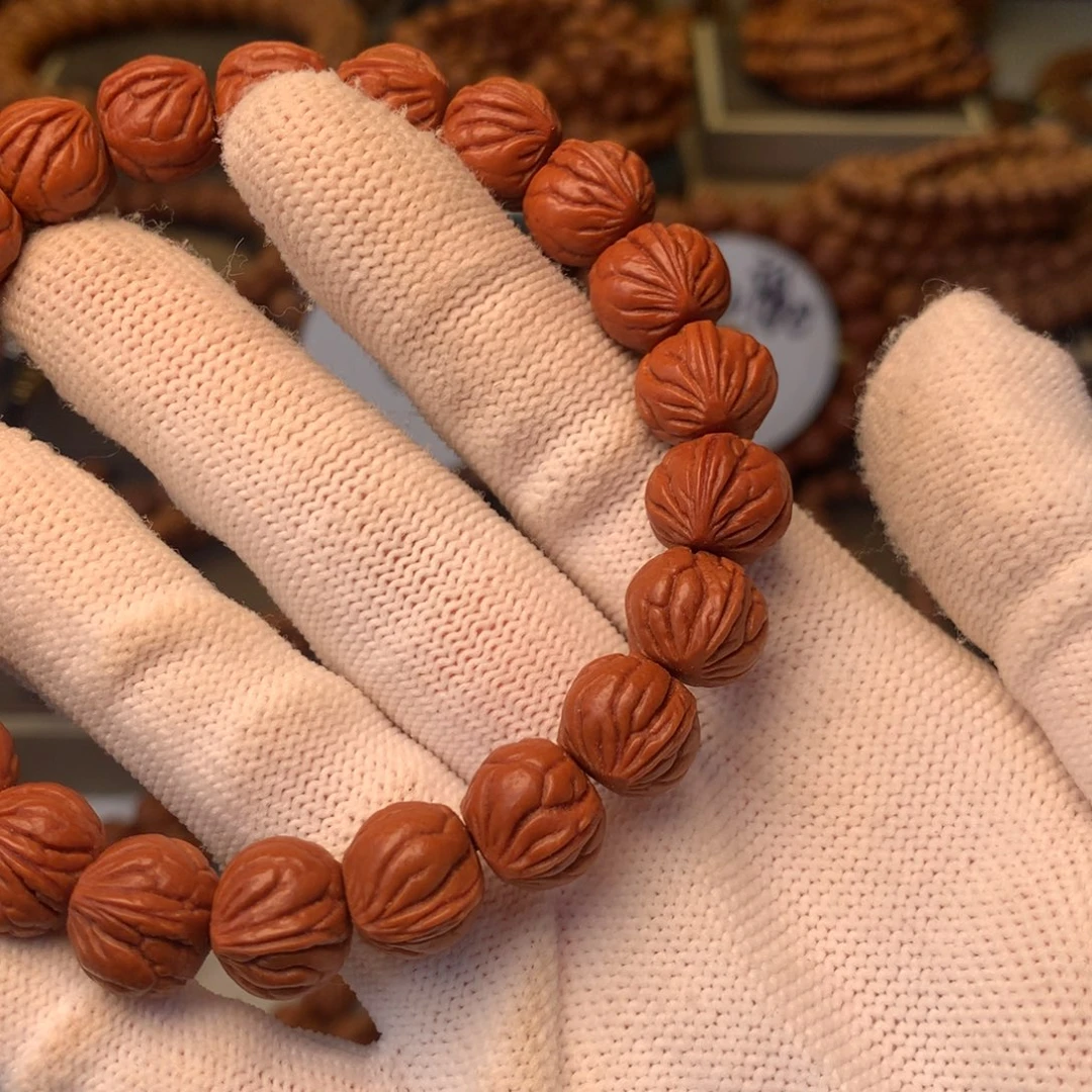 桃核手串秦岭龙纹