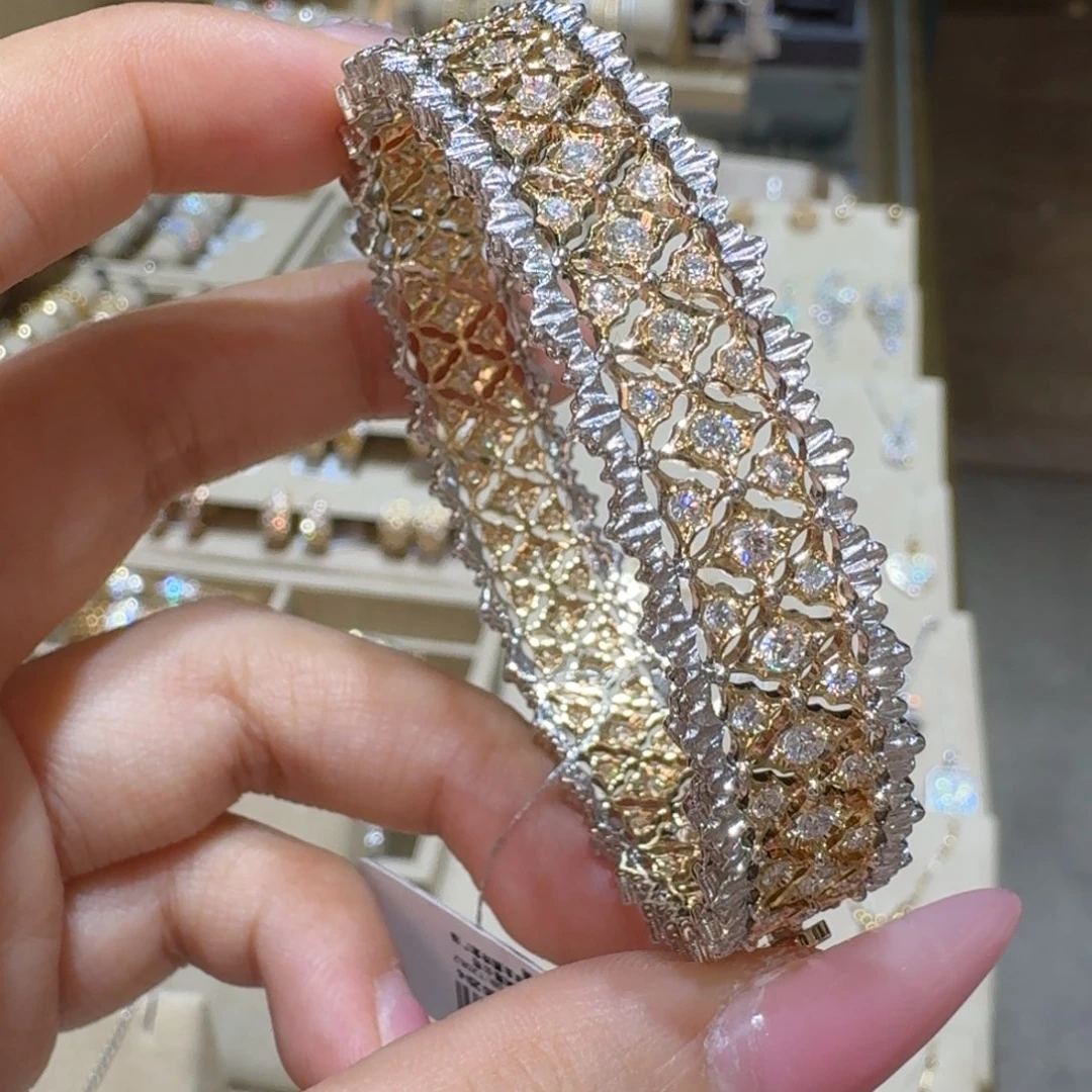 钻石手镯18K金镶嵌