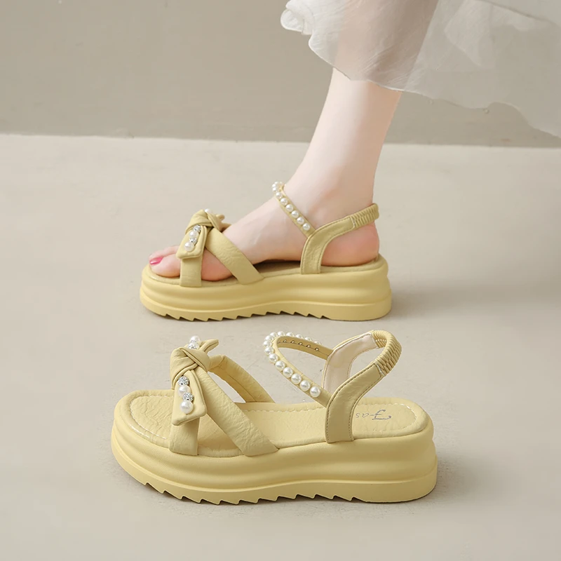 踩屎感凉拖鞋女款2025新款夏季外穿配裙子时装仙女风精致显瘦凉鞋