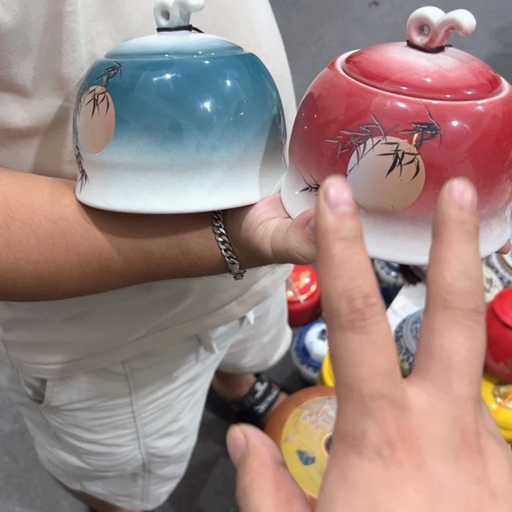 瑕疵福利品陶瓷茶叶罐介意勿拍