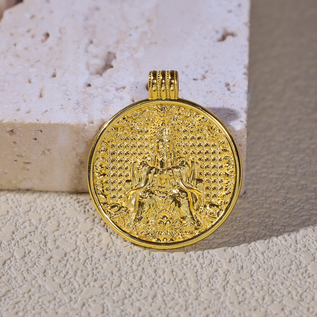 925银银制品 【歪歪】S925龙五爷财神牌吊坠（多样性发一）XB-H9561