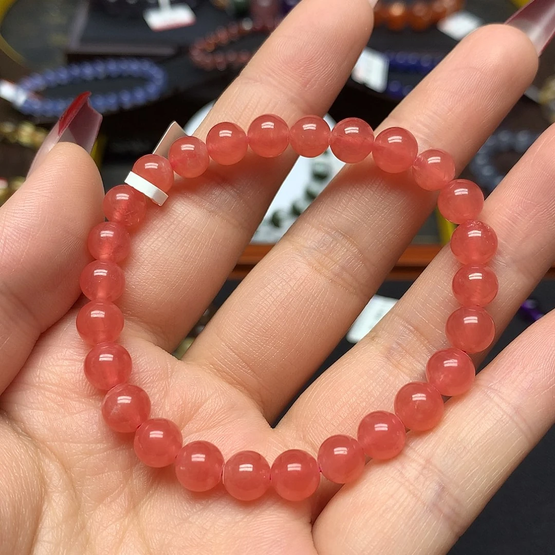 菱锰矿（红纹石）手串未镶嵌