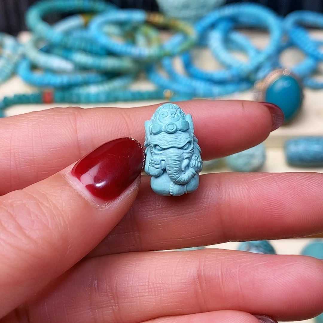 绿松石珠宝奇石未镶嵌白****叔