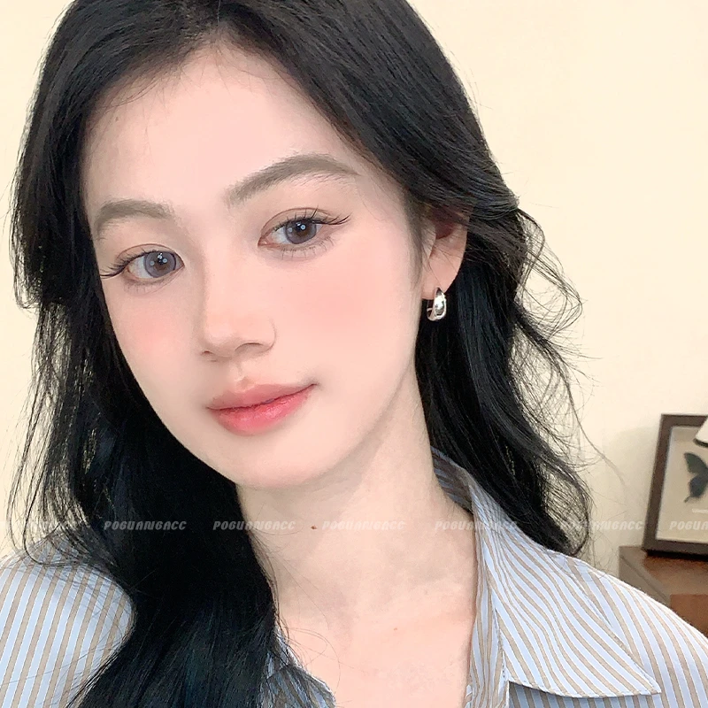 合金耳饰 EH216简约精致圆圈耳圈女高级感轻奢耳饰气质素圈耳环女