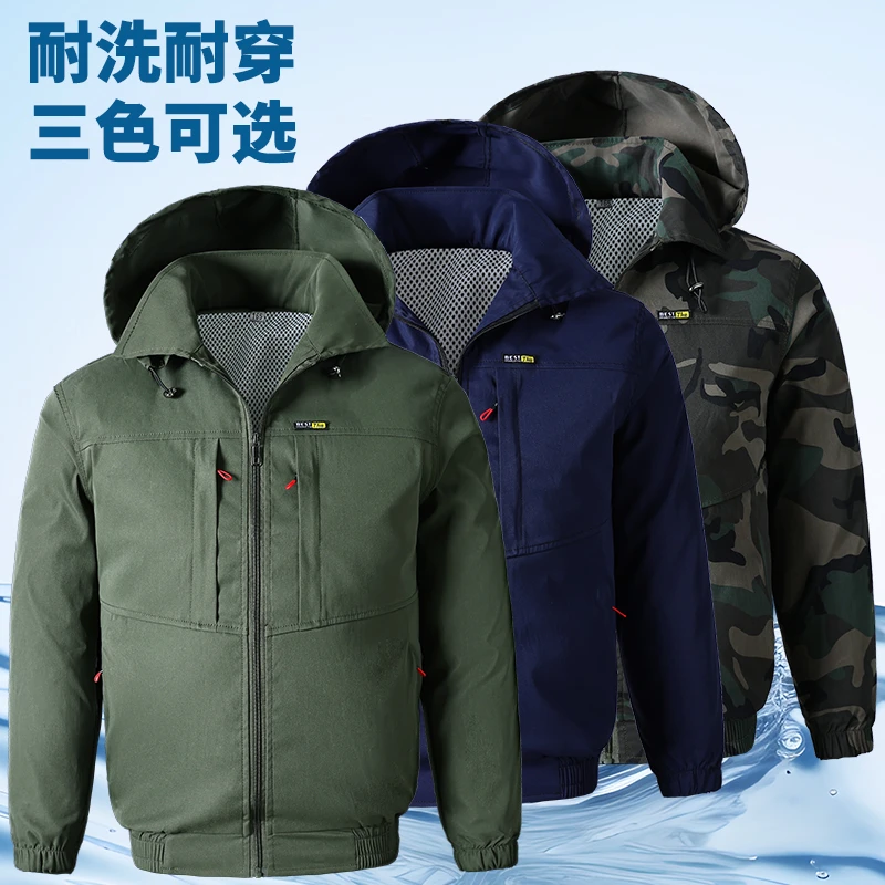 夏季户外智能空调服降温防暑工地工作服带风扇超长续航