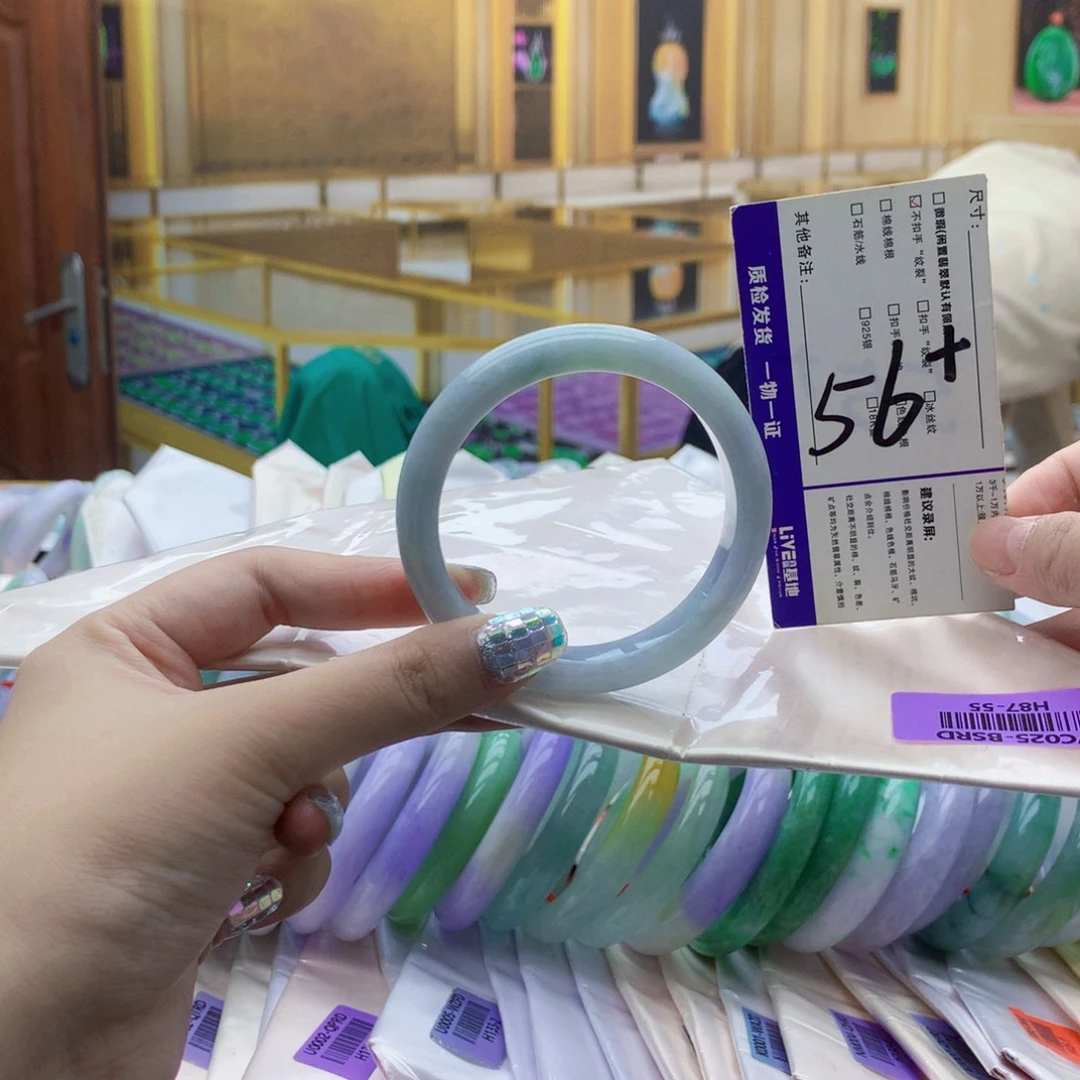 翡翠未镶嵌手镯oo