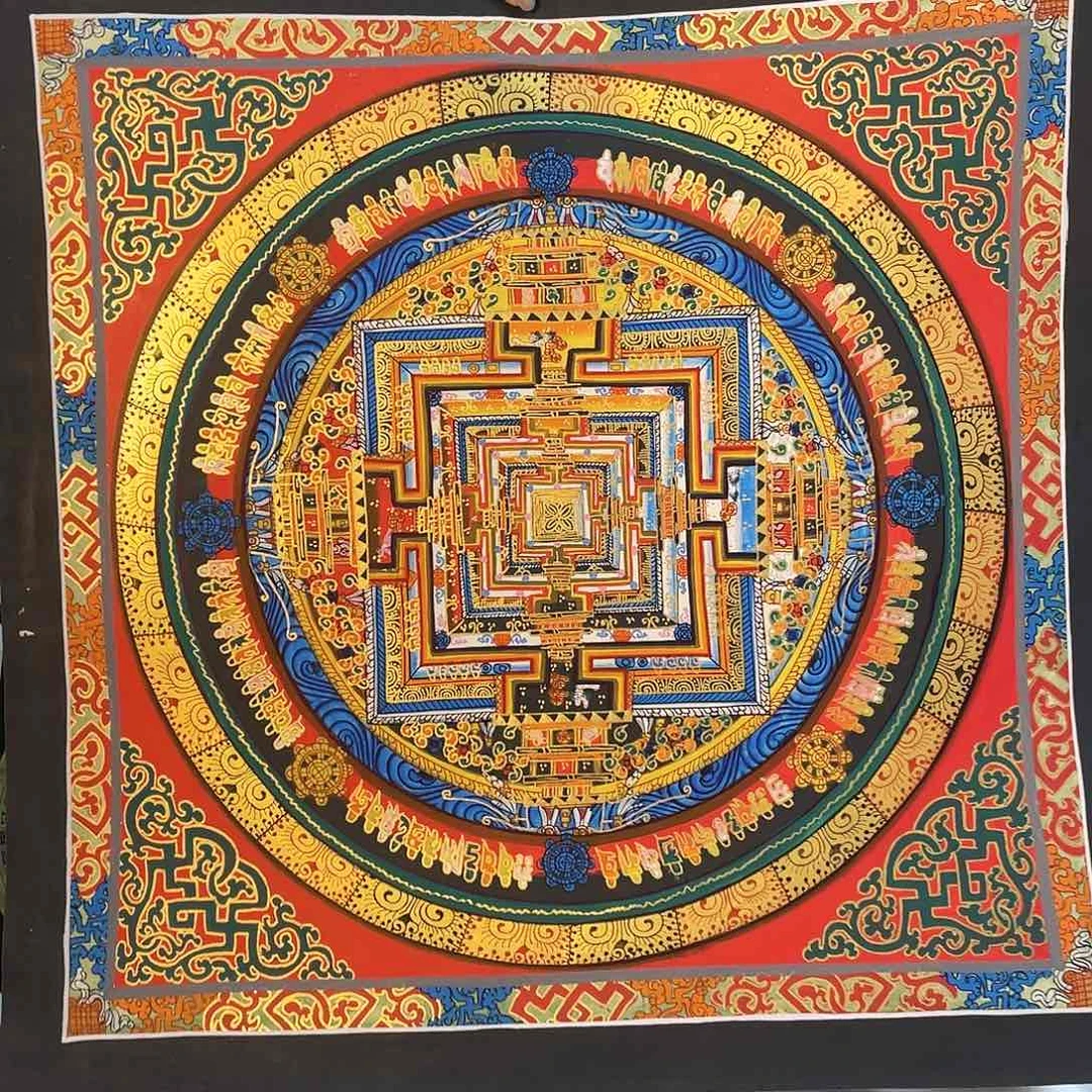 卷轴画手绘唐卡50厘米坛城时轮