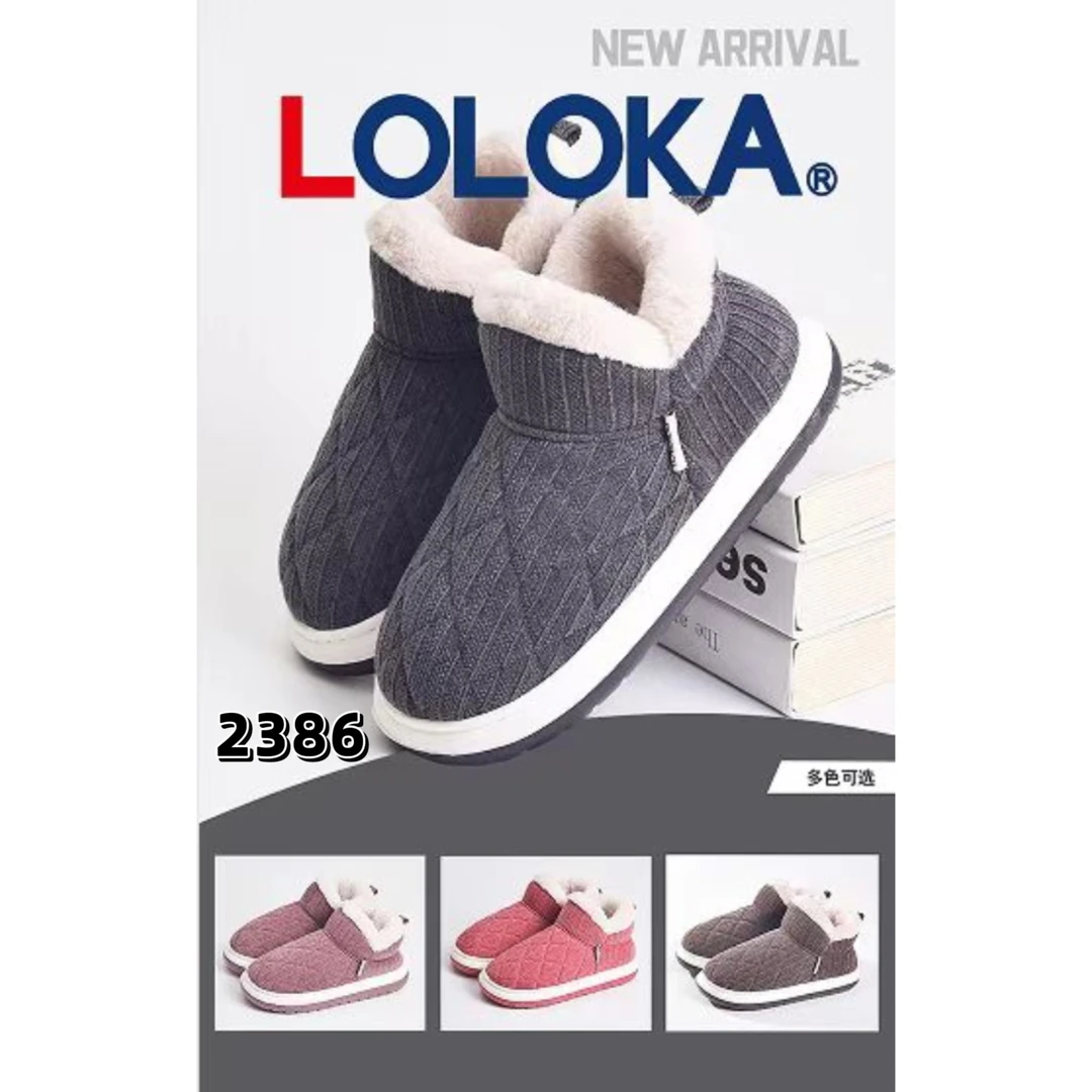 LL佳/男女保暖轻便棉窝窝拖鞋2386/德