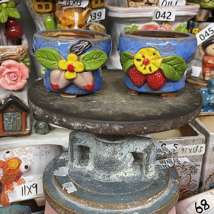 粗陶材质多肉花盆