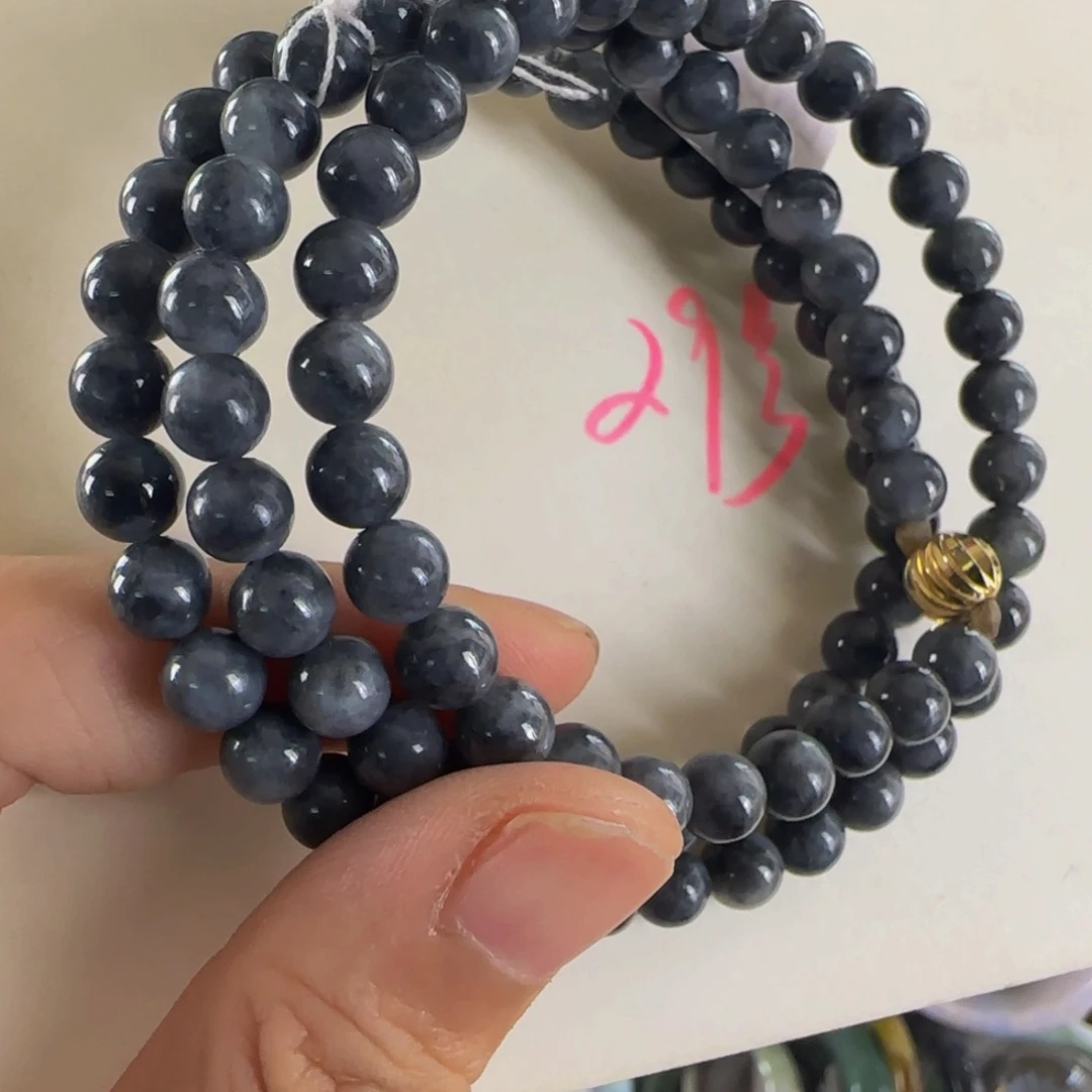 未镶嵌手串翡翠白*｜老坑