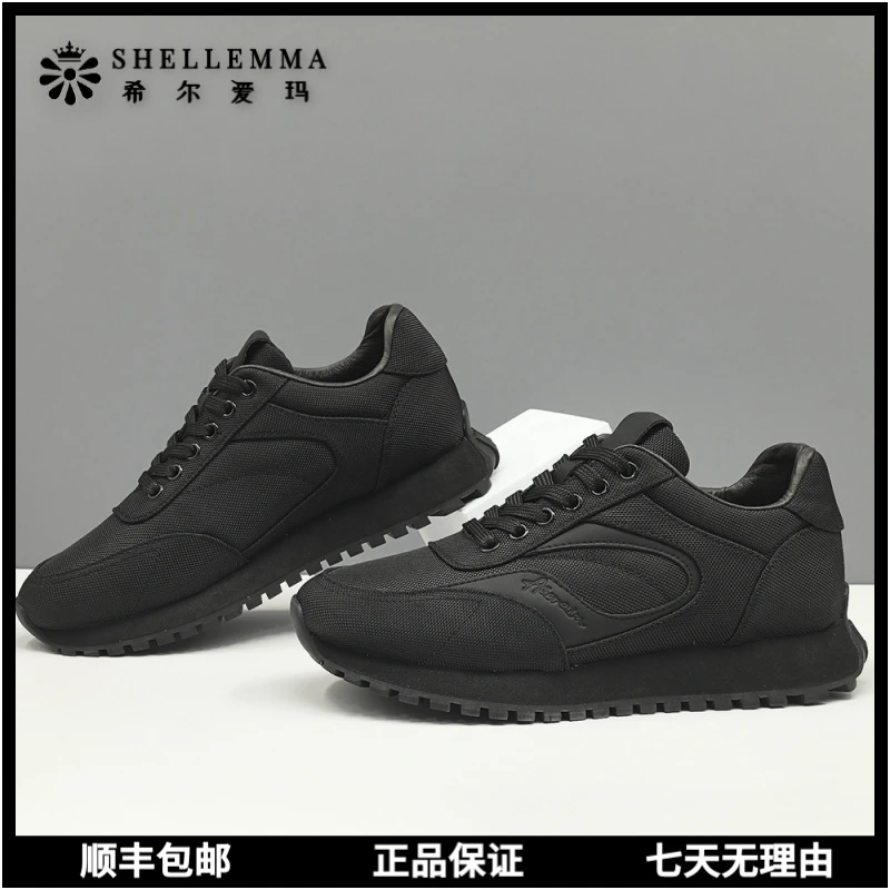 希尔爱玛干净感痞帅男鞋男生夏季黑色透气布鞋男款潮男鞋鞋子男款