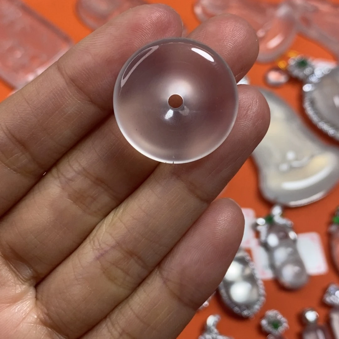 石英质玉平安扣未镶嵌