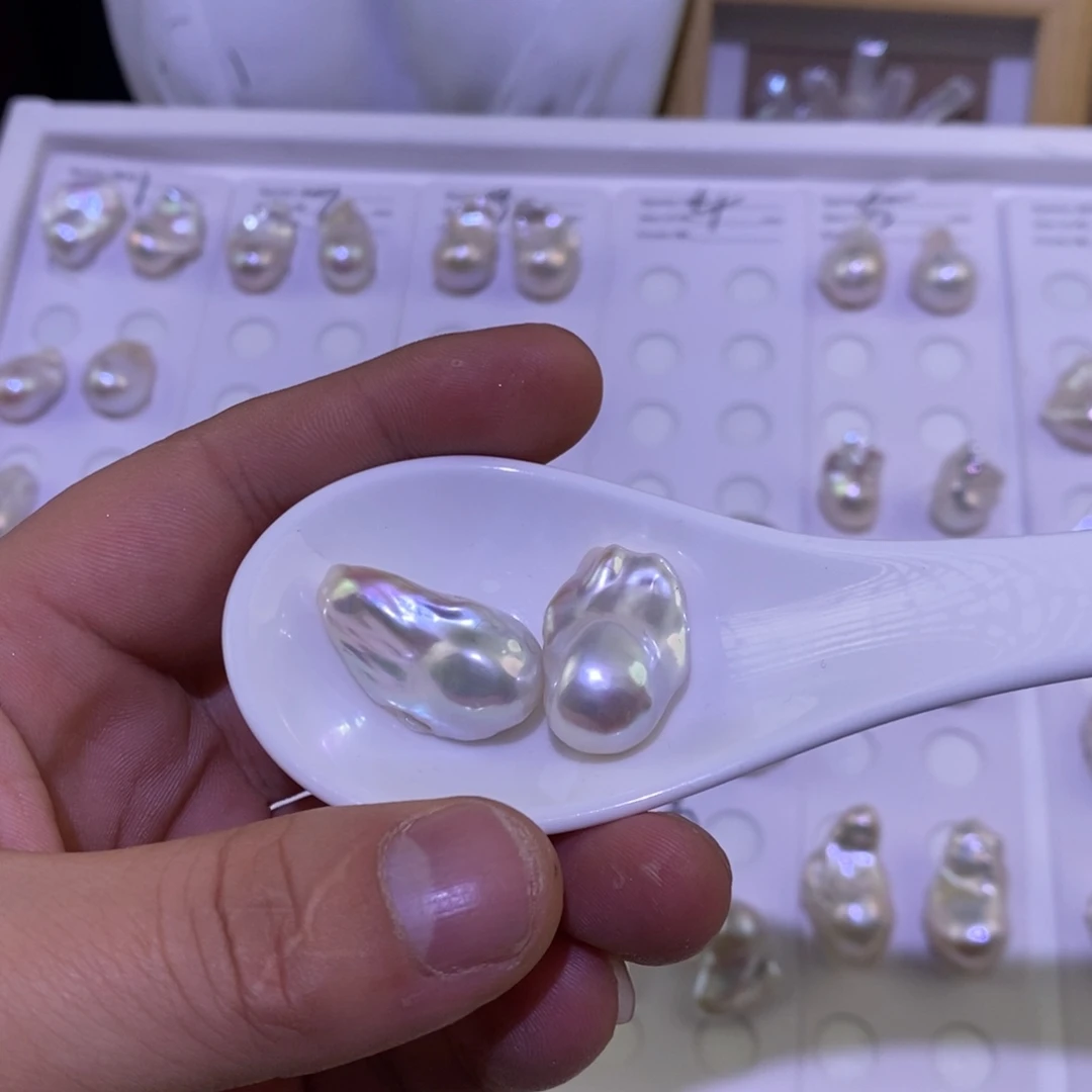 咿***哟耳饰淡水珍珠银S925镶嵌