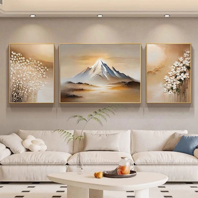 客厅装饰画三联壁画墙壁高档简约大气电视沙发背景墙挂画高级壁画