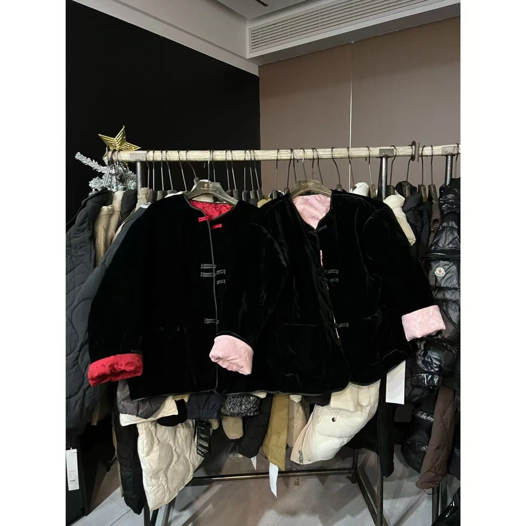 晓宇女装年终特价【丝绒国风棉服】