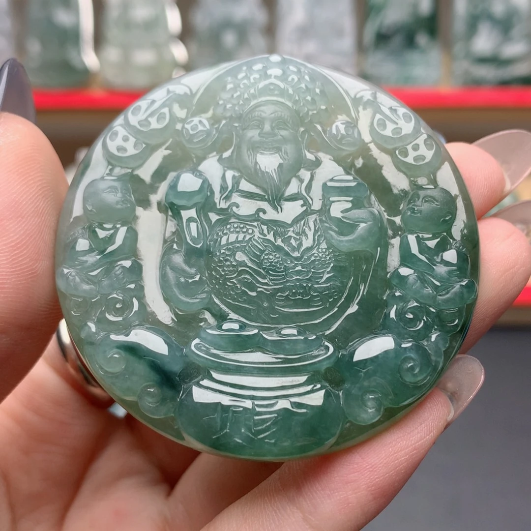 颈饰未镶嵌翡翠财神爷